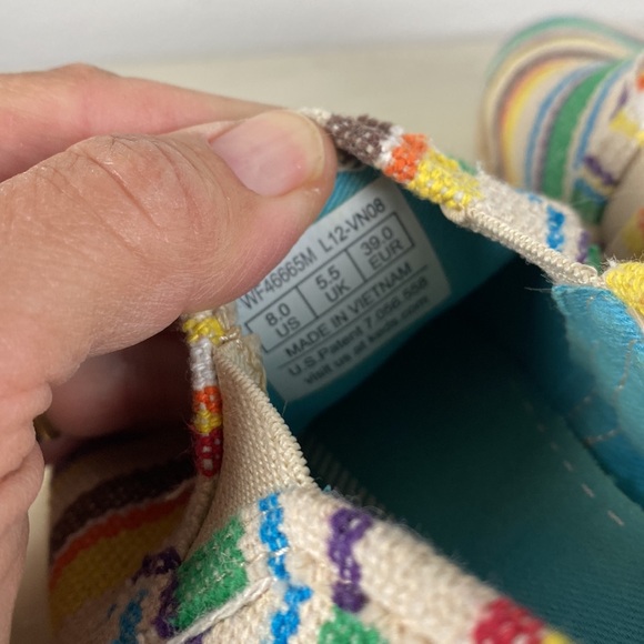 Keds women's multi color fabric flats Size 8 💚💛💙🧡 - Picture 6 of 7